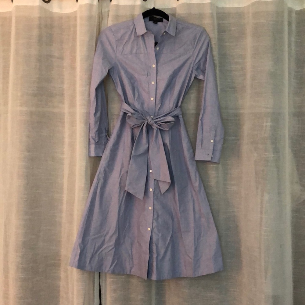 J.crew button up mid-length dress